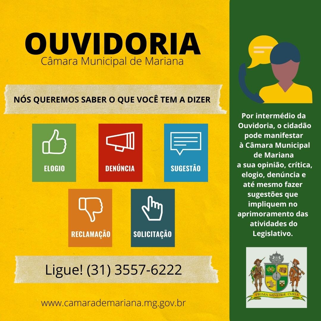OUVIDORIA DA CÂMARA MUNICIPAL DE MARIANA