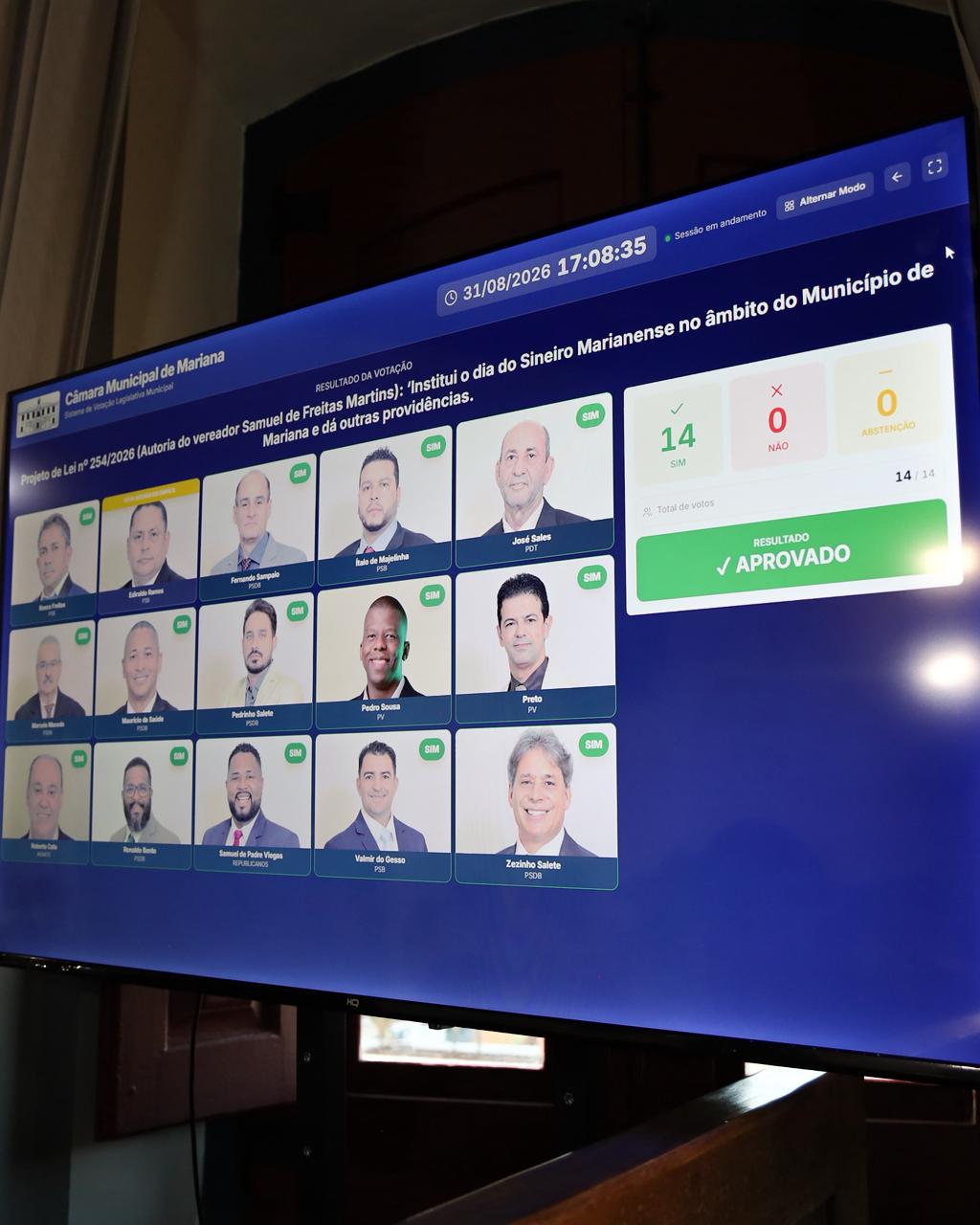 Câmara aprova quatro projetos na 27ª reunião ordinária e estreia novo sistema de votação