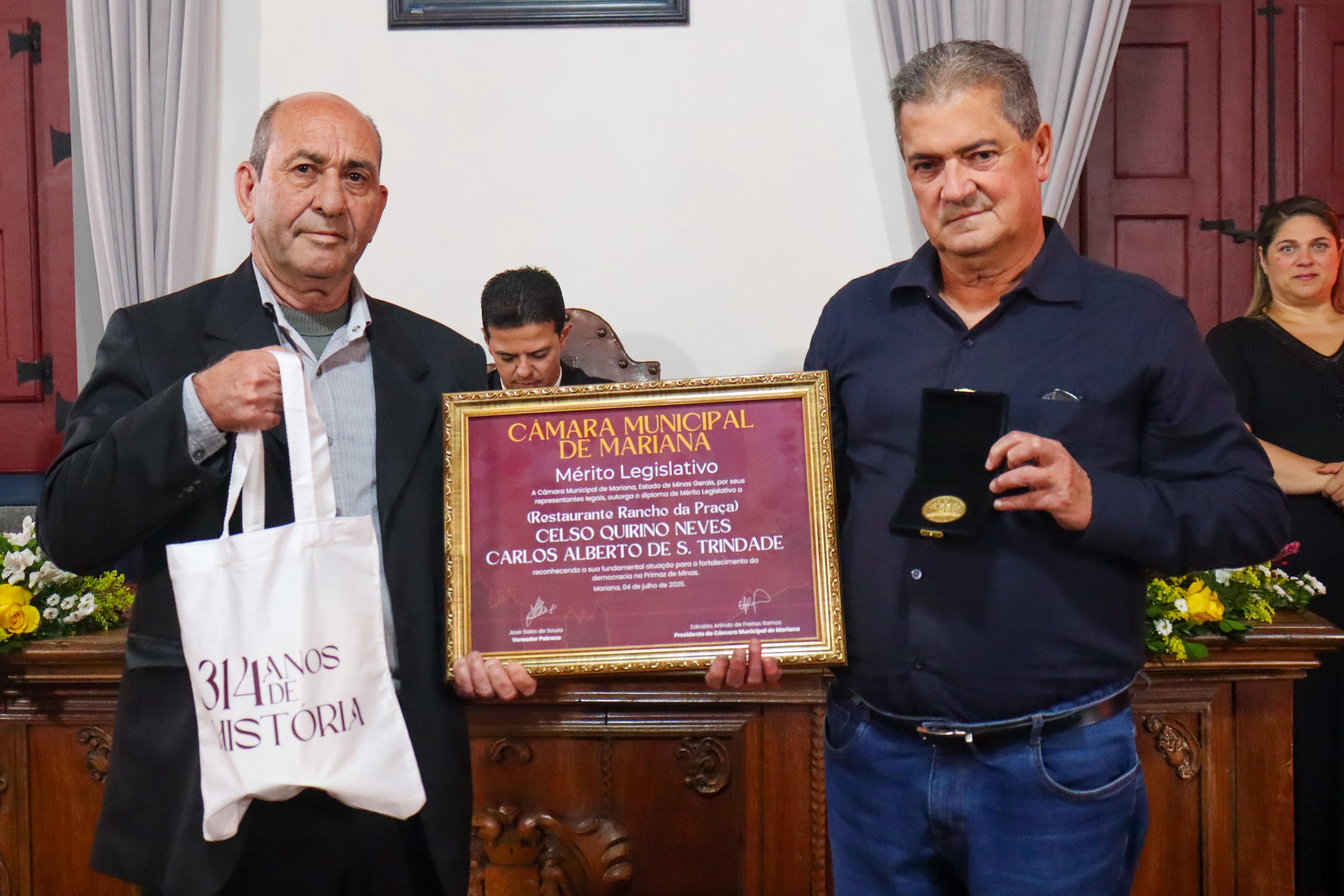 Câmara concede títulos de Cidadania Honorária e medalhas do Mérito Legislativo no dia dos seus 314 anos de fundação