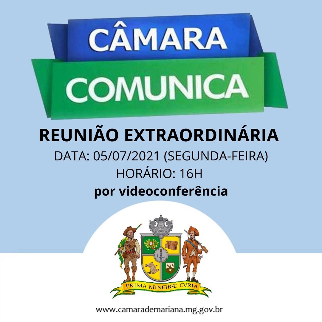 CÂMARA REALIZA REUNIÃO EXTRAORDINÁRIA nesta segunda-feira, 0