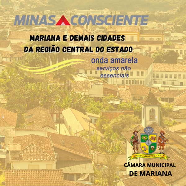 Mariana e demais cidades da região central do Estado regridem para fase mais restritiva do programa Minas Consciente
