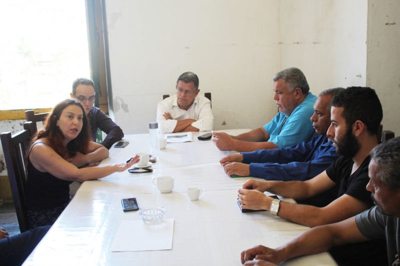 Reunião sobre restauro do prédio da Câmara de Mariana.