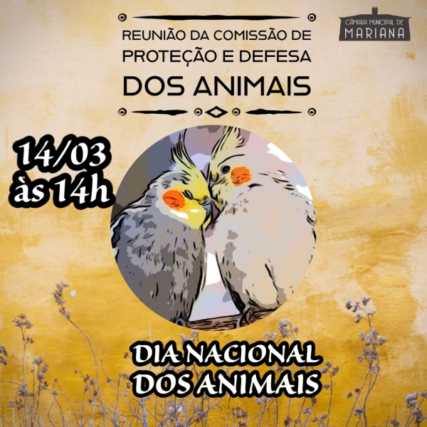 Câmara destaca a importância do Dia Nacional dos Animais