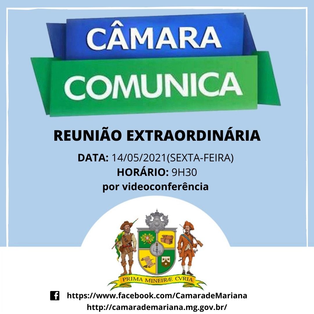 CÂMARA REALIZA REUNIÃO EXTRAORDINÁRIA NESTA SEXTA-FEIRA,14/0